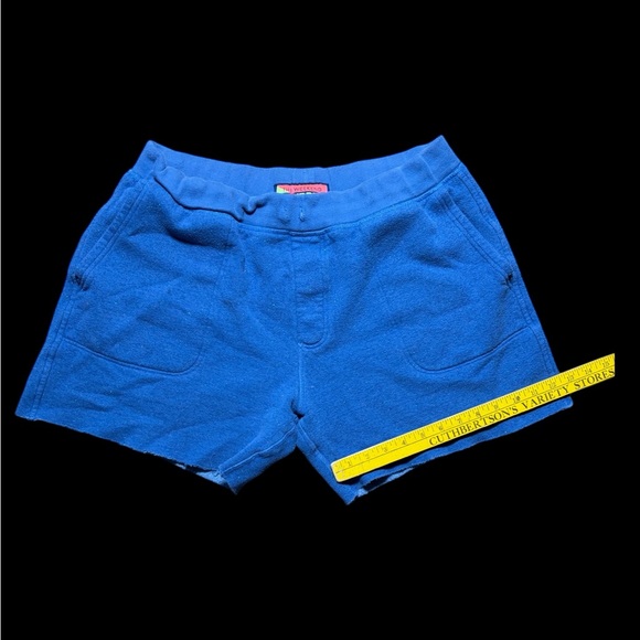 Blue Cut off Sweat Shorts - Picture 5 of 7
